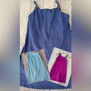 Blue and Pink athletic girls Medium dresses w/built in shorts ALL 3 TOGETHER $30